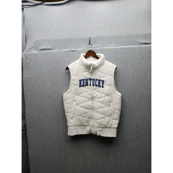 Kentucky Wildcats White Quilted Puffer Vest XL By Colosseum Athletics 100% Polye - Picture 1 of 3